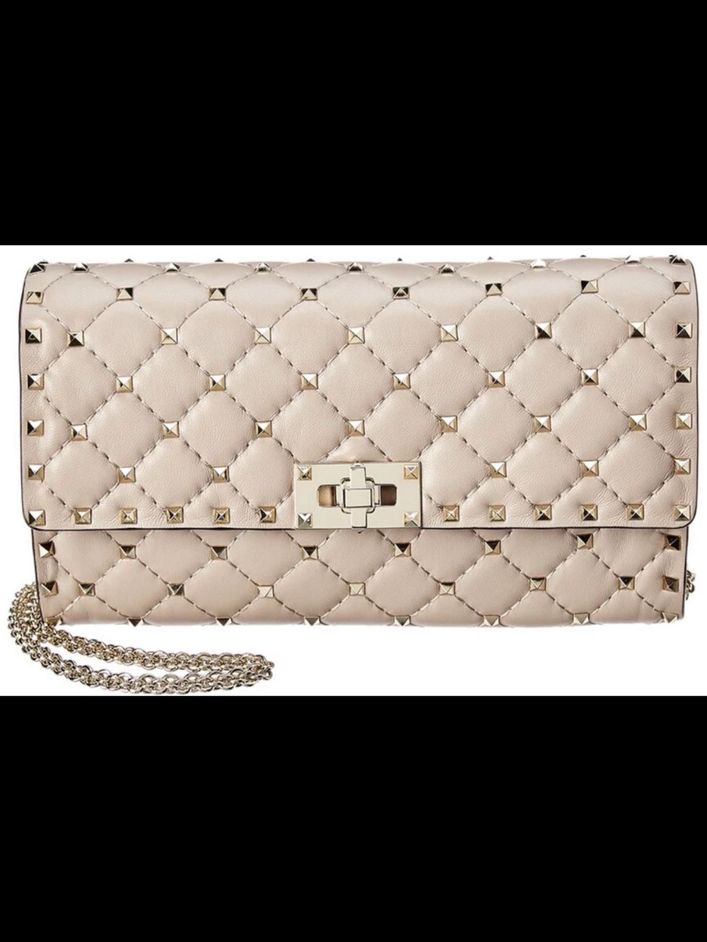 Valentino Garavani Rockstud Spike Nappa Leather Crossbody Clutch Bag